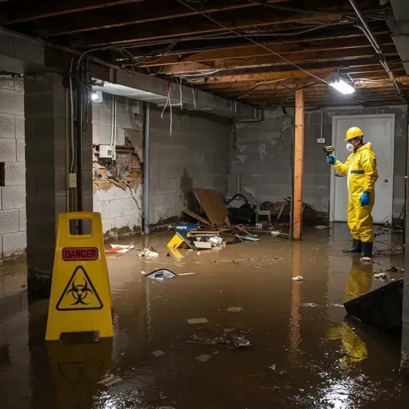 Flooded Basement Electrical Hazard in North Decatur, GA Property