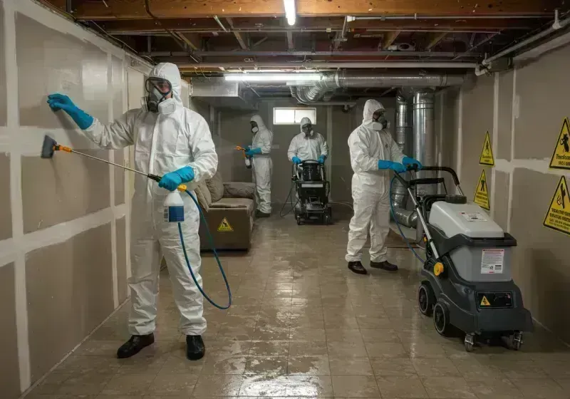 Basement Moisture Removal and Structural Drying process in North Decatur, GA